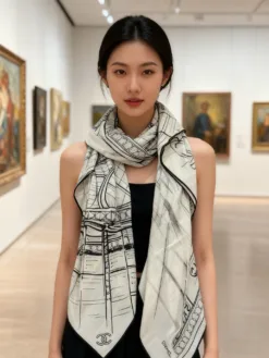 Alternative view of CHANEL Scarves B0520260504786389