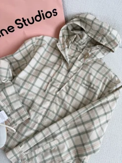 ACNE STUDIOS Coats & Jackets Polyester (White-Green-Pink) B50202606010175119