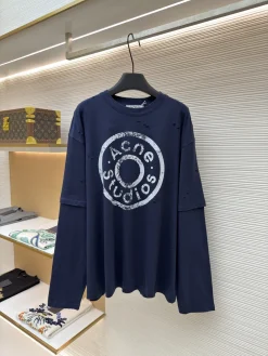 ACNE STUDIOS T-shirts & Vests Cotton (Navy Blue-White) S-L A6520260613067199
