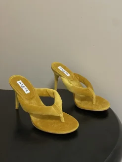 Alternative view of ALAIA Pumps & Heels Velvet (Yellow) EU35-39 B902026060300071291