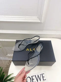 Alternative view of ALAIA Sandals & Mules Rubber (Clear-Black) EU35-39 A8020260603000999