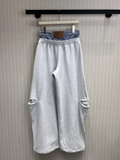 Alternative view of ALEXANDER WANG Trousers & Shorts Cotton (Gray-Blue) S-L B75202606011768119