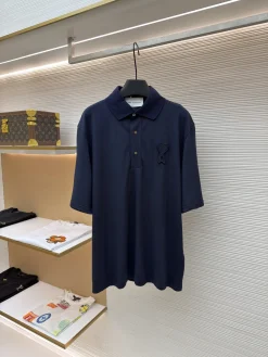 AMI Shirts & Polos Cotton (Navy) S-XL A4520260613054289