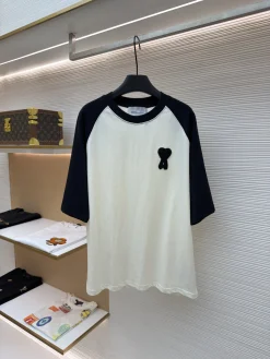 AMI T-shirts & Vests Cotton (Black-White) S-XL A2020260613064379
