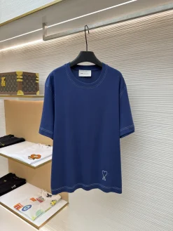 AMI T-shirts & Vests Cotton (Blue) S-XL A1020260613080479