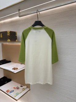 Alternative view of AMI T-shirts & Vests Cotton (White-Green) S-XL A1520260613064479