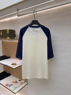 Alternative view of AMI T-shirts & Vests Cotton (White-Navy) S-XL A2020260613064579