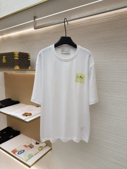 AMI T-shirts & Vests Cotton (White-Yellow) S-XL A1020260613063579