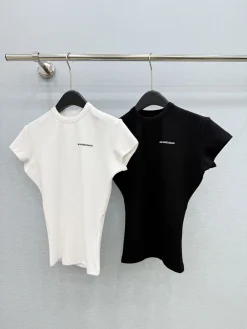 ANN ANDELMAN T-shirts & Vests Cotton (White-Black) XS-S-M A7020260601040789