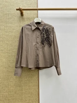 ANN DEMEULEMEESTER Shirts & Polos Cotton (Brown-Black) S-M-L C75202606010229149