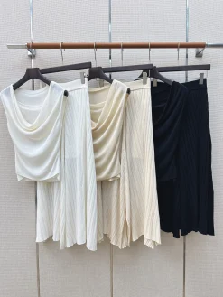 ANN DEMEULEMEESTER Skirts & Dresses Polyester (Black-White) S-M-L C05202606010697129