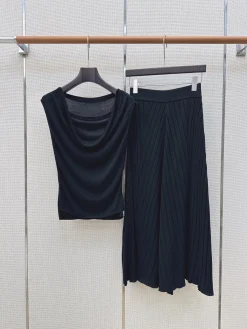 Alternative view of ANN DEMEULEMEESTER Skirts & Dresses Polyester (Black-White) S-M-L C05202606010697129