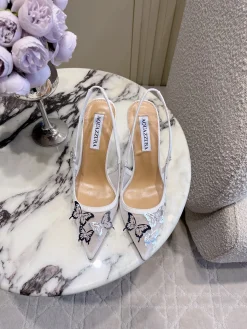 Alternative view of AQUAZZURA Pumps & Heels Mesh (White-Silver) EU35-39 C40202606030030139