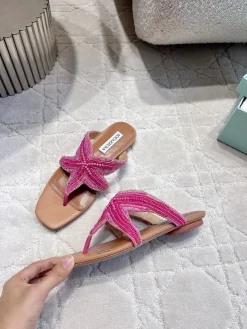 AQUAZZURA Sandals & Mules Leather (Pink-Brown) EU35-39 C50202606030036149