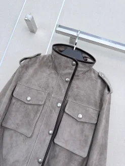Alternative view of BALENCIAGA Coats & Jackets Suede (Gray) S-M-L A100202606010138359