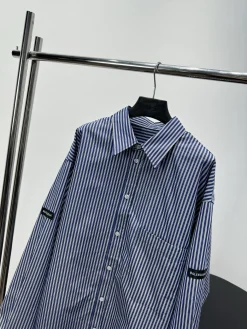 Alternative view of BALENCIAGA Shirts & Polos Cotton (Blue-White) S-M-L B90202606010295129