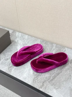 Alternative view of BALENCIAGA Slides & Slippers Velvet (Fuchsia) EU35-41 B10202606030062109