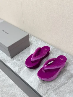 BALENCIAGA Slides & Slippers Velvet (Purple) EU35-41 B60202606030064119