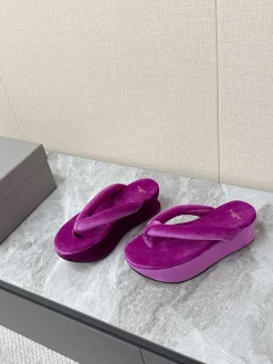 Alternative view of BALENCIAGA Slides & Slippers Velvet (Purple) EU35-41 B60202606030064119