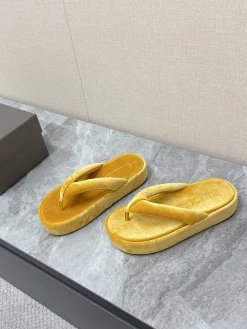 Alternative view of BALENCIAGA Slides & Slippers Velvet (Yellow) EU35-41 B10202606030067109
