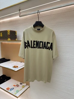 BALENCIAGA T-shirts & Vests Cotton (Beige-Black) 1-4 A6520260613055899