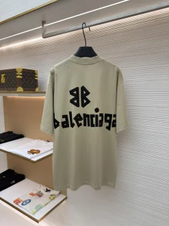 Alternative view of BALENCIAGA T-shirts & Vests Cotton (Beige-Black) 1-4 A6520260613055899