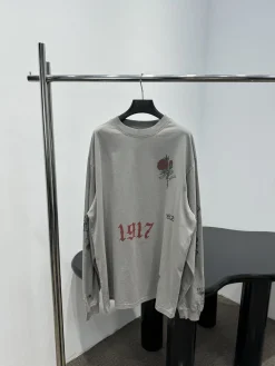 BALENCIAGA T-shirts & Vests Cotton (Beige-Red) S-M-L B20202606010300109