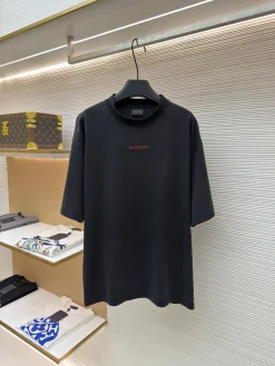 BALENCIAGA T-shirts & Vests Cotton (Black-Red) XS-L A2020260613034679