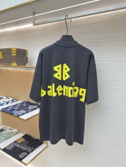 Alternative view of BALENCIAGA T-shirts & Vests Cotton (Black-Yellow) 1-4 A6520260613056399