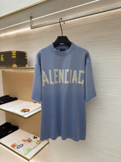 BALENCIAGA T-shirts & Vests Cotton (Blue) 1-4 A6520260613056099