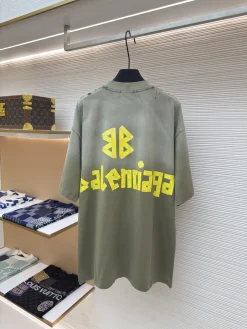 Alternative view of BALENCIAGA T-shirts & Vests Cotton (Green) 1-4 A6520260613056899