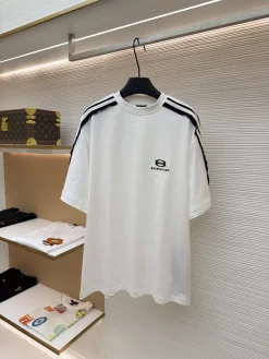 BALENCIAGA T-shirts & Vests Cotton (White-Black) 1-4 A4520260613002889