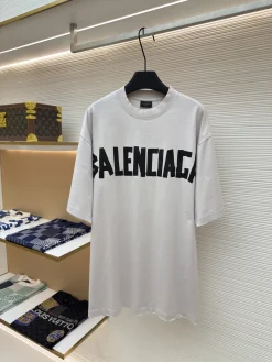 BALENCIAGA T-shirts & Vests Cotton (White-Black) 1-4 A6520260613056599