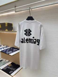 Alternative view of BALENCIAGA T-shirts & Vests Cotton (White-Black) 1-4 A6520260613056599