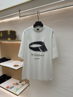 BALENCIAGA T-shirts & Vests Cotton (White) S-XL A2020260613011779