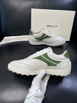 BALLY Sneakers & Trainers Leather (White-Green) EU39-45 C90202606030081159