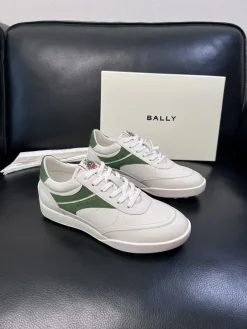 Alternative view of BALLY Sneakers & Trainers Leather (White-Green) EU39-45 C90202606030081159