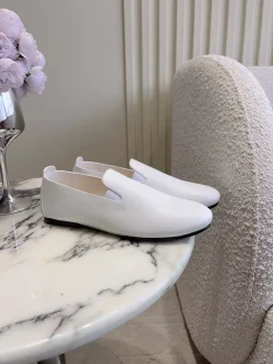 BOTTEGA VENETA Flats & Loafers Leather (White-Black) EU35-42 C10202606030118129