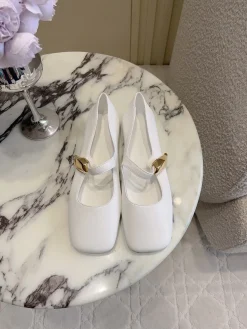 Alternative view of BOTTEGA VENETA Flats & Loafers Leather (White-Gold) EU35-39 C10202606030119129