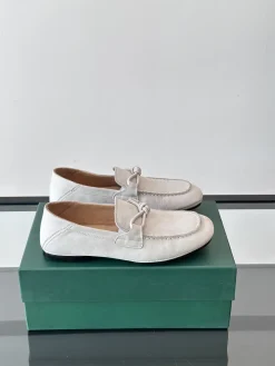 Alternative view of BOTTEGA VENETA Flats & Loafers Suede (Light Gray) EU39-44 D10202606030122159