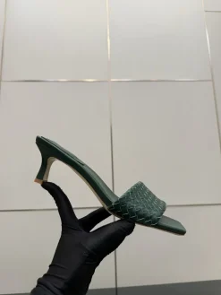 Alternative view of BOTTEGA VENETA Sandals & Mules Leather (Green) EU35-39 B50202606030129119