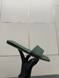 Alternative view of BOTTEGA VENETA Slides & Slippers Leather (Dark Green) EU35-39 B50202606030137119