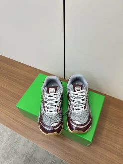 Alternative view of BOTTEGA VENETA Sneakers & Trainers Leather-Mesh (Burgundy-Silver-White) EU35-45 B40202606030157109