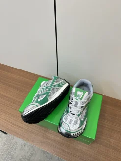 Alternative view of BOTTEGA VENETA Sneakers & Trainers Mesh-Leather (Green-Silver-White) EU35-45 B40202606030158109