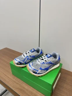 BOTTEGA VENETA Sneakers & Trainers Mesh-Leather (Silver-Blue-White) EU35-45 B40202606030161109