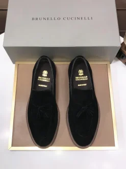 Alternative view of BRUNELLO CUCINELLI Flats & Loafers Suede (Black-Brown) EU38-44 C00202606030169129