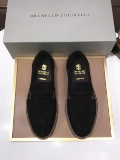 Alternative view of BRUNELLO CUCINELLI Flats & Loafers Suede (Black-Brown) EU38-44 C00202606030197129