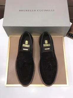 Alternative view of BRUNELLO CUCINELLI Flats & Loafers Suede (Black) EU38-44 C00202606030168129