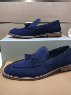 BRUNELLO CUCINELLI Flats & Loafers Suede (Blue) EU38-44 C00202606030173129