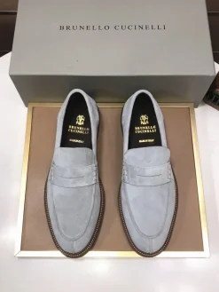 Alternative view of BRUNELLO CUCINELLI Flats & Loafers Suede (Light Blue-Brown) EU38-44 C00202606030179129